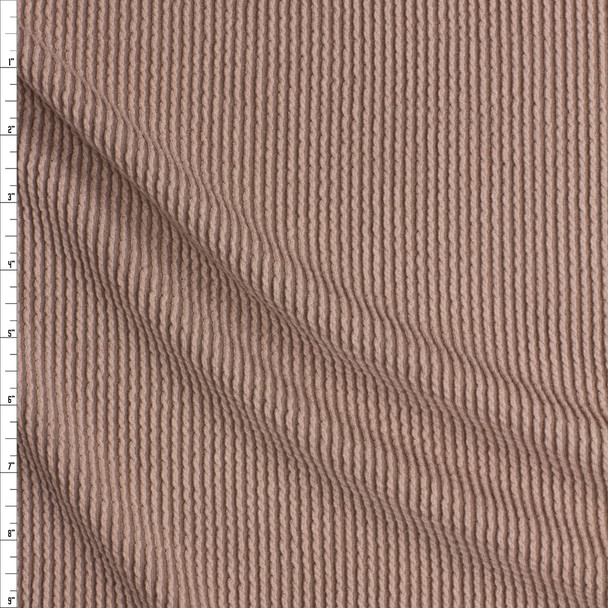 Dusty Blush Stretch Wavy Rib Knit #26979 Fabric By The Yard