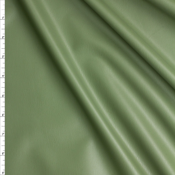 Olive Green Stretch Soft Back Pleather #27005 Fabric By The Yard