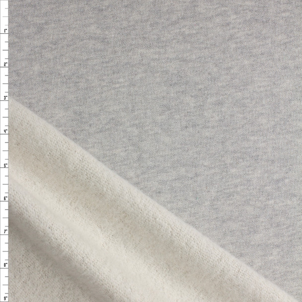 Light Heather Gray Sweatshirt Fleece Fabric