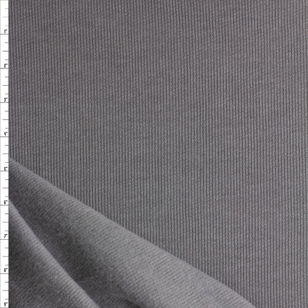 Light Grey Sweater Look Sweatshirt Fleece #27080 Fabric By The Yard