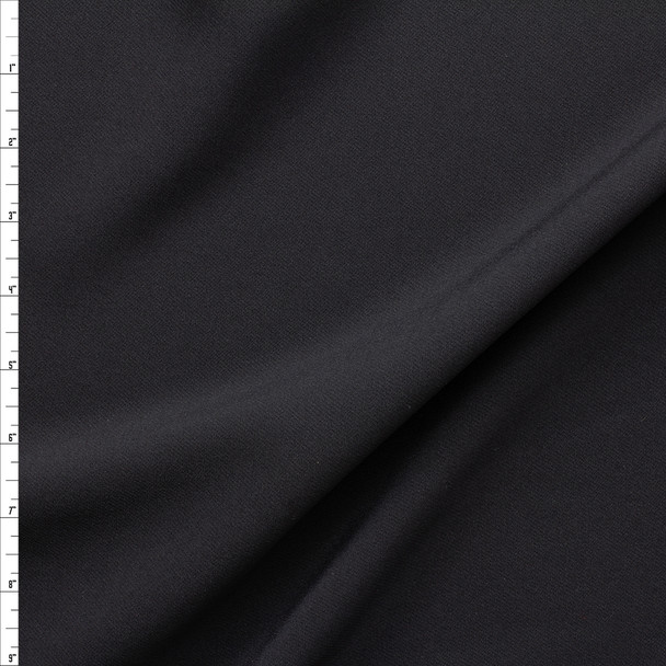Black Twill Texture Stretch Suiting #27116 Fabric By The Yard