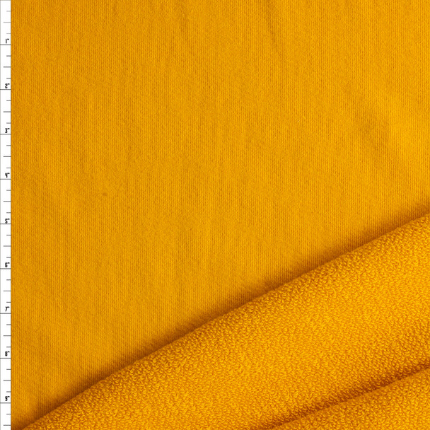 Yellow Midweight Cotton French Terry #27145 Fabric By The Yard