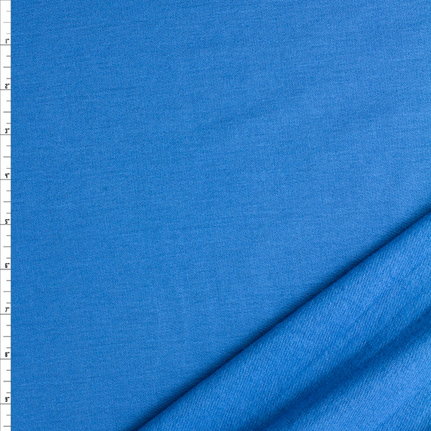 Bright Blue Modal/Spandex Sweatshirt Fleece #27156 Fabric By The Yard