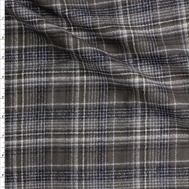 Shadow Organic Mammoth Plaid from Robert Kaufman Fabric By The Yard
