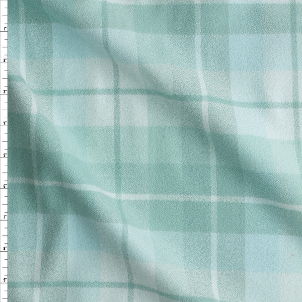 Aqua Organic Mammoth Plaid from Robert Kaufman Fabric By The Yard