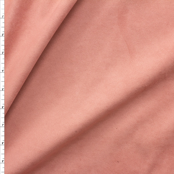 Dusty Pink Stretch Suede Double Cloth Fabric By The Yard