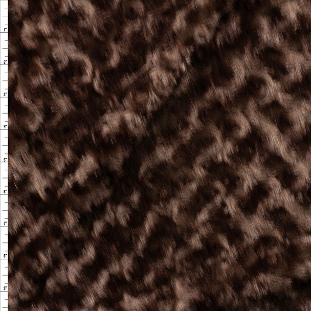 Brown Rosette Cuddle Fur #27398 Fabric By The Yard