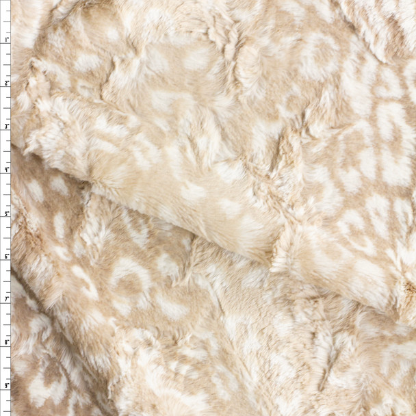 Honey Leopard Cuddle Fur Fabric By The Yard