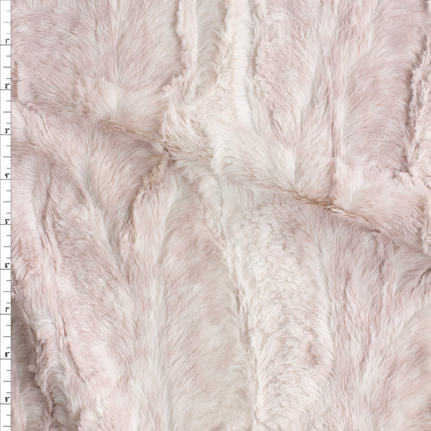 Blush Lynx Minky Cuddle Fur Fabric By The Yard