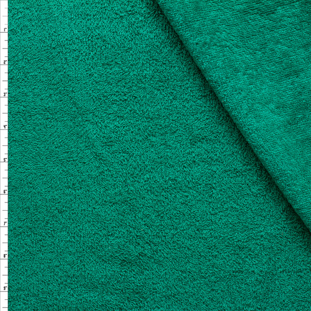 Green Terry Velour Fabric By The Yard