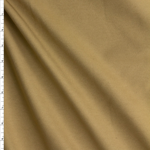Tan Designer Viscose Nylon Stretch Twill #27503 Fabric By The Yard
