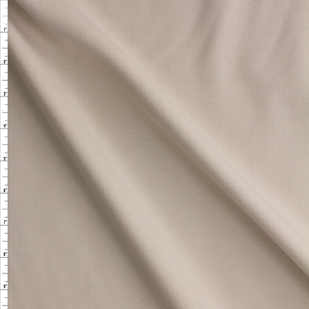 Light Tan Designer Stretch Wool Suiting #27542 Fabric By The Yard