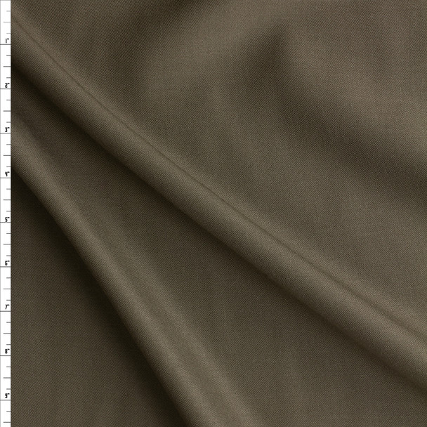 Dark Taupe Designer Wool Suiting #27547 Fabric By The Yard