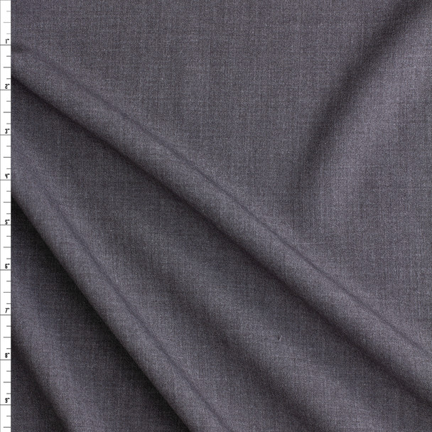 Medium Grey Heather Designer Stretch Suiting #27564 Fabric By The Yard