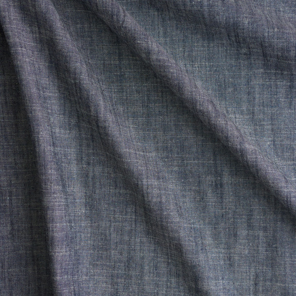 Dark Indigo Linen/Tencel Denim Fabric By The Yard