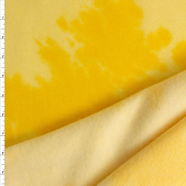 Butter Tie Dye Cotton Sweatshirt Fleece Fabric By The Yard