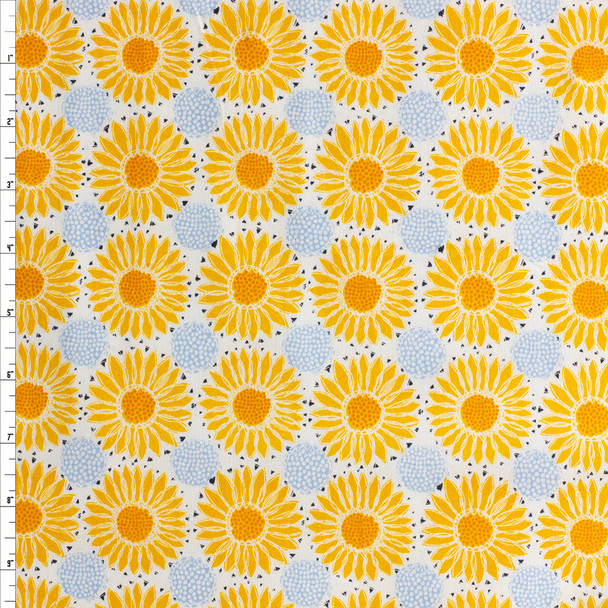 Sunflowers Cotton Novelty Print #27728 Fabric By The Yard