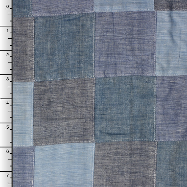 Blue Chambray Patchwork by Robert Kaufman