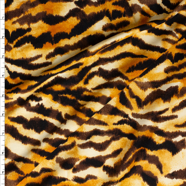 Watercolor Tiger Double Brushed Poly/Spandex #28019 Fabric By The Yard