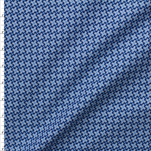 Blue Layered Triangles Tootal Classic High Count Poplin From Robert Kaufman #28376 Fabric By The Yard