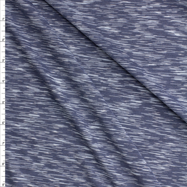 Insignia Blue Space Dye Moisture Wicking Athletic Knit From Rainbeau Fabric By The Yard