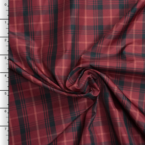 Red, Black, and Rust Plaid Japaese Lining
