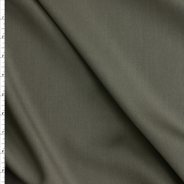 Olive Green Italian Wool Suiting #28799 Fabric By The Yard