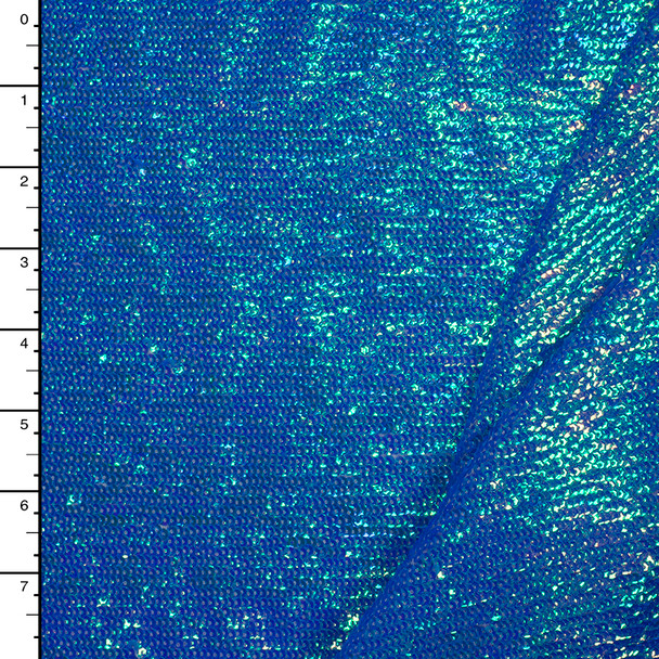 Electric Blue Iridescent Glamour Sequin Fabric