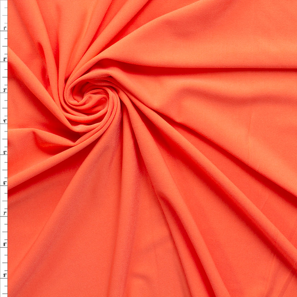 Sherbet Orange Midweight Stretch ITY Knit #30176 Fabric By The Yard