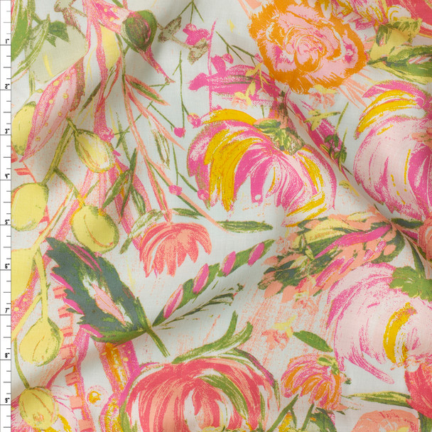 Fusion Printemps Painted Desert Printemps Rayon Challis from Art Gallery Fabrics #30217 Fabric By The Yard