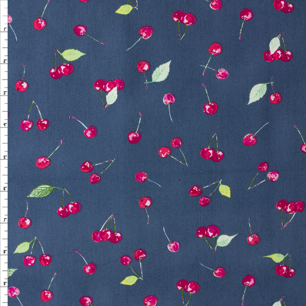 Floralish Cherries Cotton Poplin from Art Gallery Fabrics #30224 Fabric By The Yard