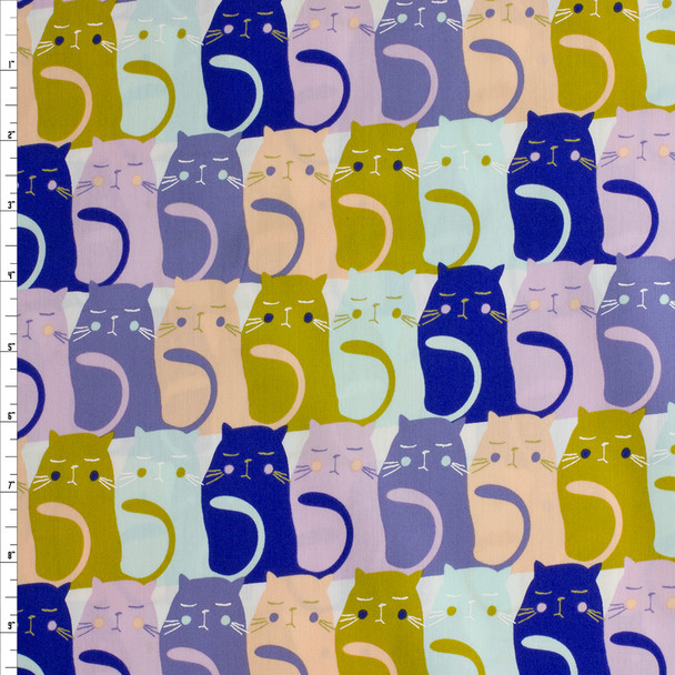 Oh, Meow Cotton Poplin from Art Gallery Fabrics #30237 Fabric By The Yard