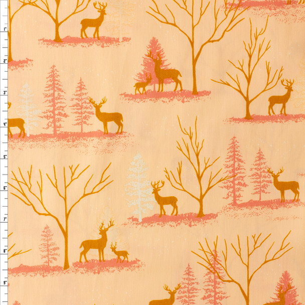 Cozy & Magical Deer in Winterland Cotton Poplin from Art Gallery Fabrics #30257 Fabric By The Yard