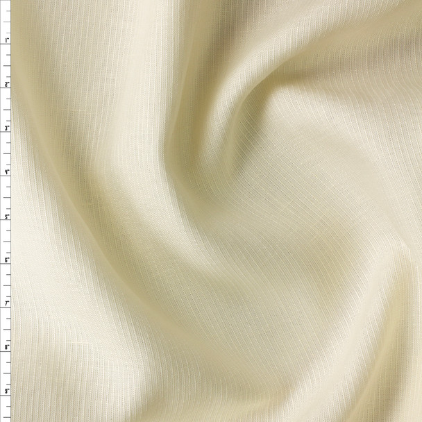 Ivory Vertical Texture Stripe Linen #30279 Fabric By The Yard