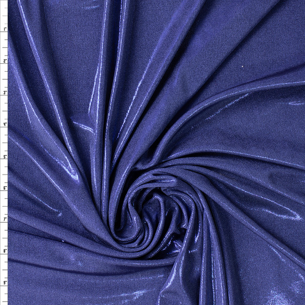 Navy Blue Slinky Metallic Shimmer Spandex #30351 Fabric By The Yard