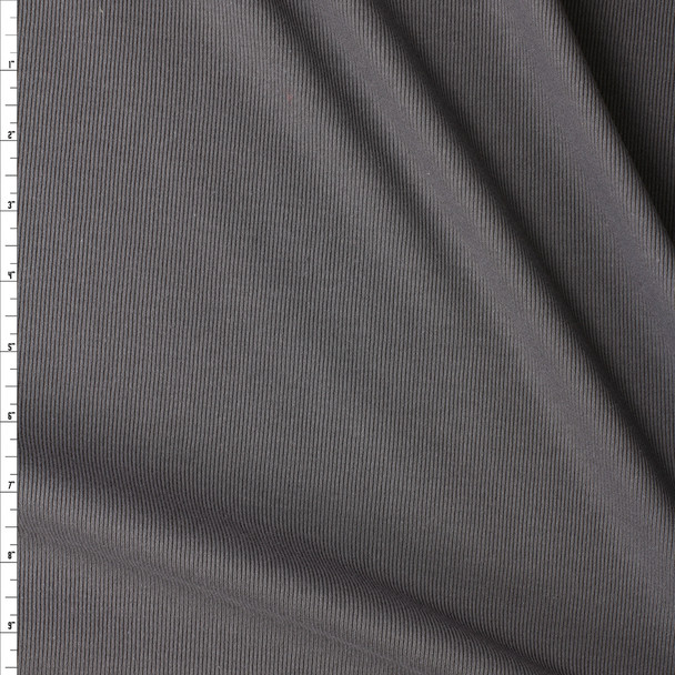 Charcoal Cotton Micro Rib #30430 Fabric By The Yard