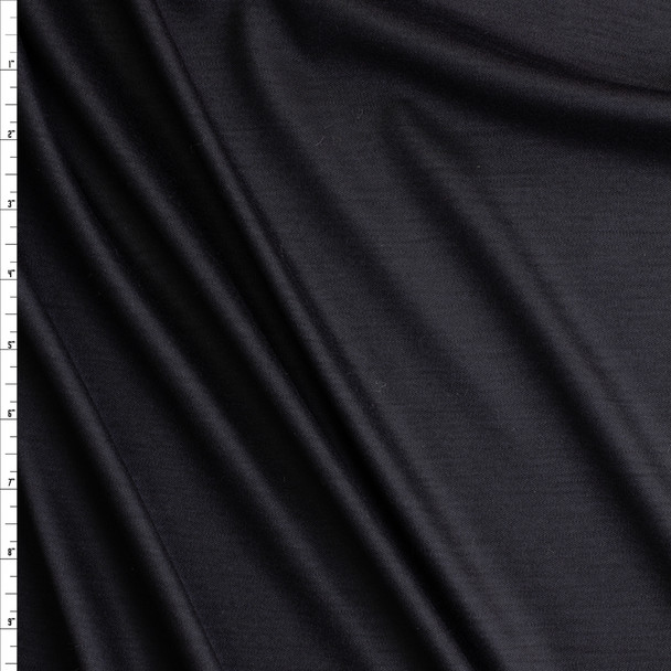 Black Wool Interlock Knit #30484 Fabric By The Yard Black Wool Interlock Knit #30484 Fabric By The Yard