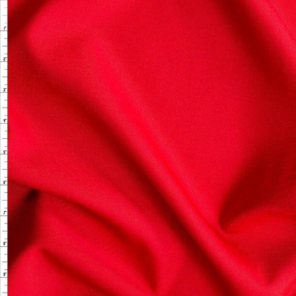Red Wool Blend Gabardine #30513 Fabric By The Yard