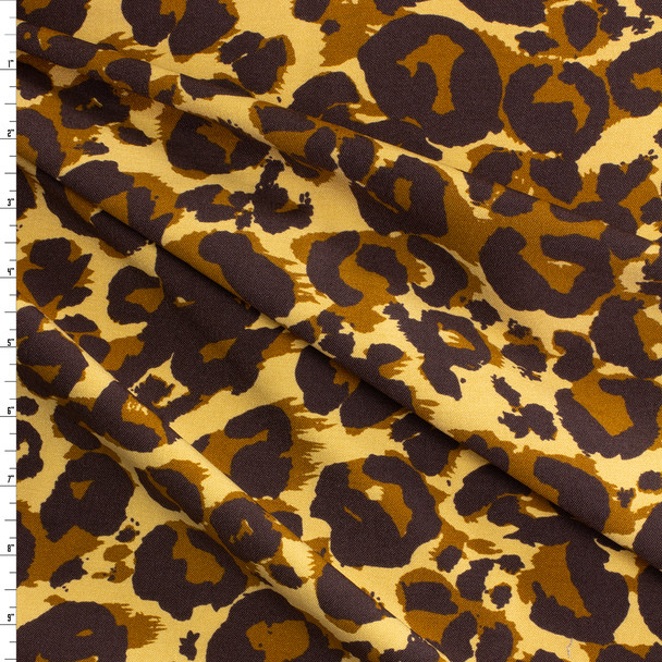 Black, Brown, and Tan Brushstroke Leopard Nylon/Viscose/Spandex #30652 Fabric By The Yard Black, Brown, and Tan Brushstroke Leopard Nylon/Viscose/Spandex #30652 Fabric By The Yard