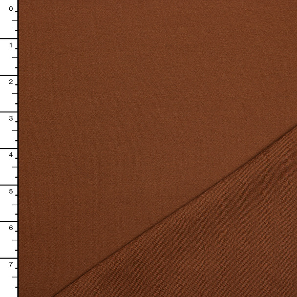 Caramel Midweight Organic Cotton Stretch French Terry