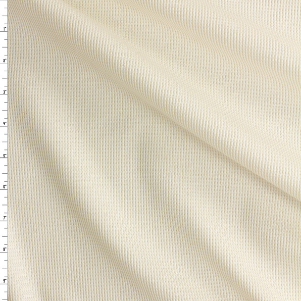 Offwhite Cotton Waffle Knit #30687 Fabric By The Yard