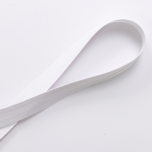 1" Braided Elastic – White – By the Yard Fabric By The Yard