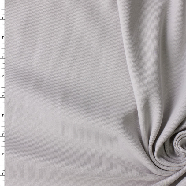 Silver Cotton Micro Rib Knit #30934 Fabric By The Yard