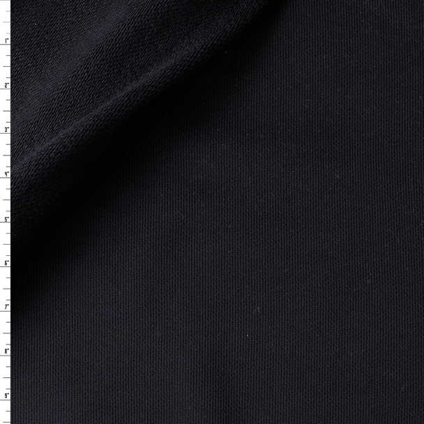 Black Cotton French Terry #31005 Fabric By The Yard