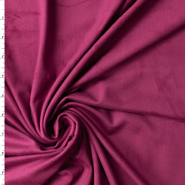 Berry Stretch Suede Knit #31013 Fabric By The Yard