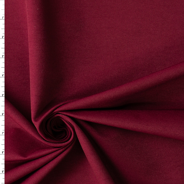 Wine Stretch Nylon/Viscose Twill #31125 Fabric By The Yard