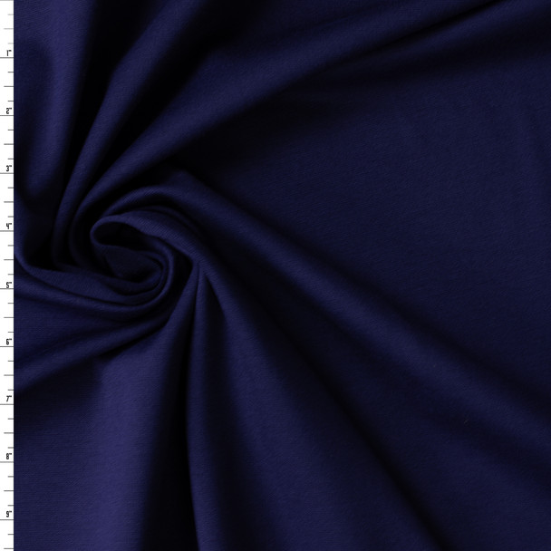 Navy Blue Designer Ponte De Roma #31136 Fabric By The Yard