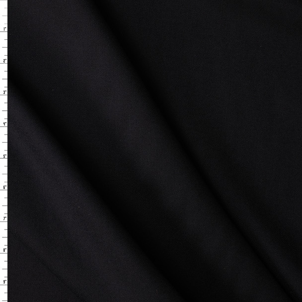 Black Wool Gabardine #31145 Fabric By The Yard