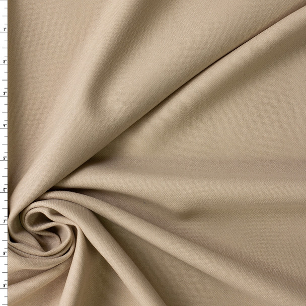 Light Tan Brushed Wool Suiting #31148 Fabric By The Yard