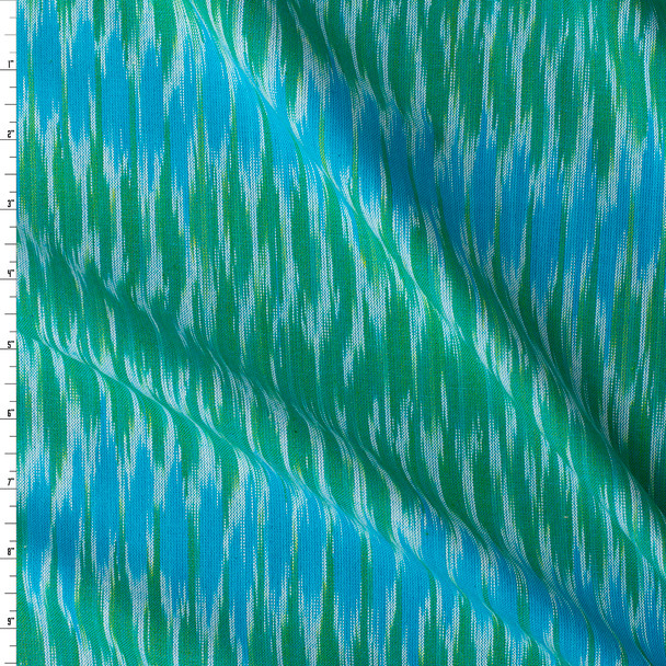 Green Bali Cotton Ikat from Robert Kaufman #31204 Fabric By The Yard